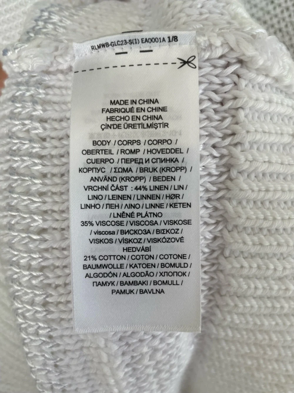 Ralph Lauren Linen Blend Fringe Cardigan Sweater White Coastal Preppy Size Small - Picture 6 of 6